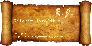 Reicher Jozafát névjegykártya